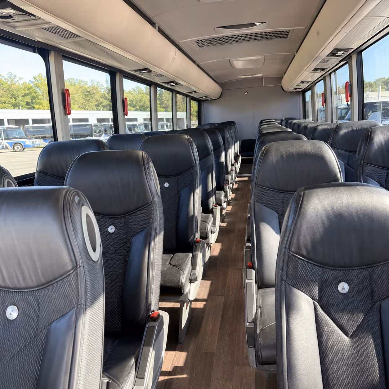 56 passenger charter bus interior