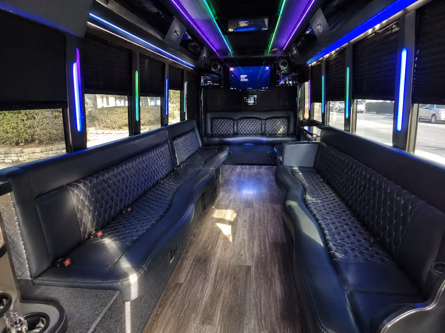 temecula 15 passenger party bus interior