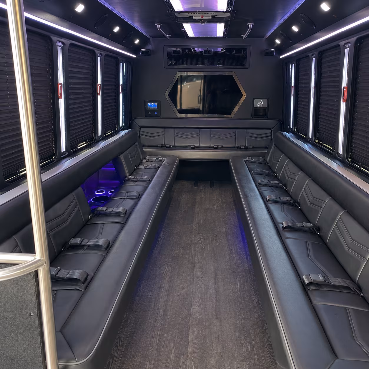 temecula 18 passenger party bus interior