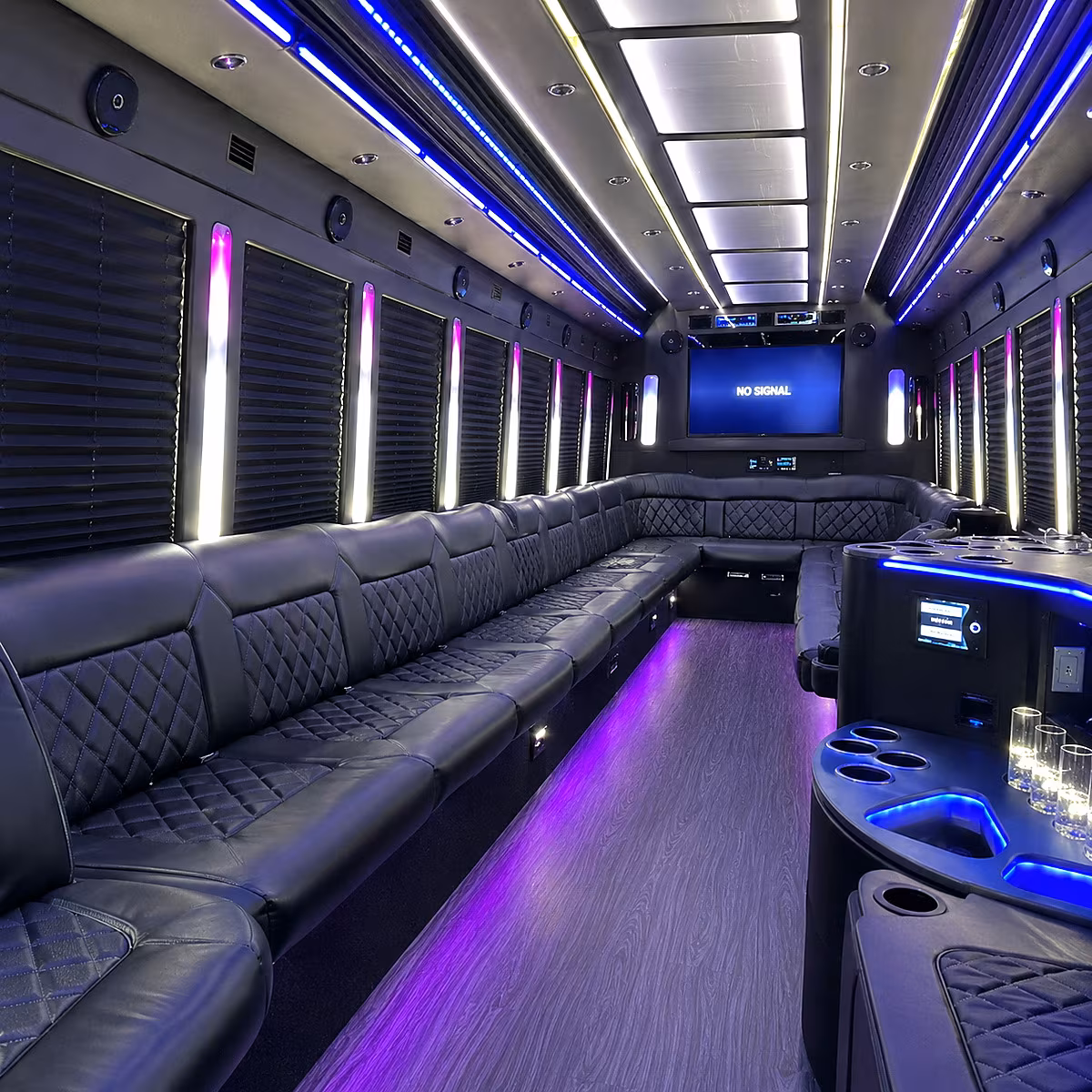 temecula 30 passenger party bus inside