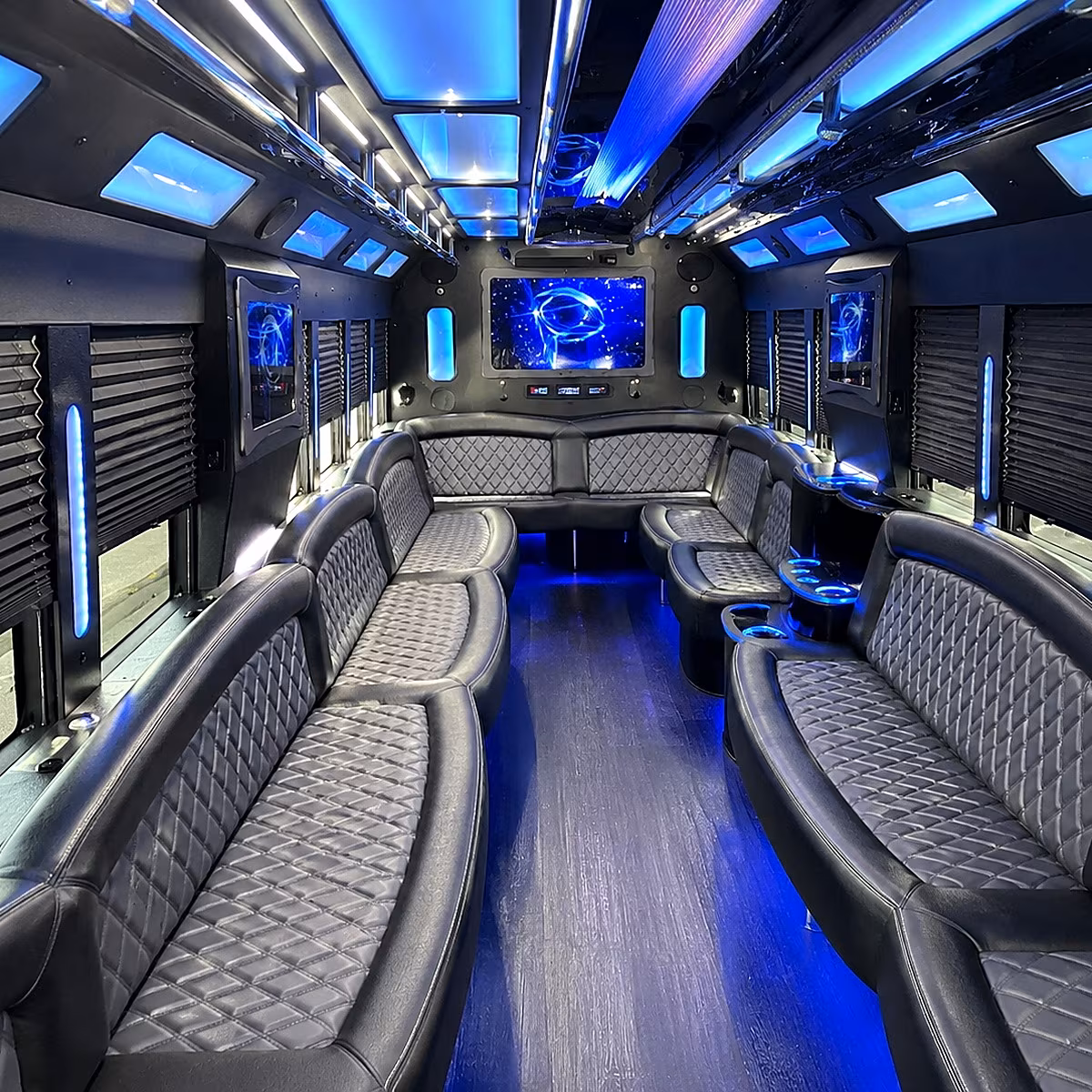temecula 50 passenger party bus interior